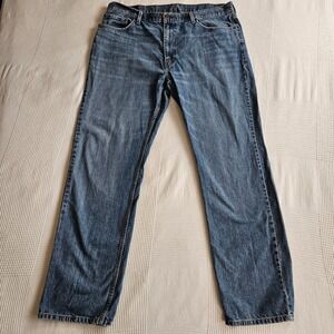 Levis 559 Relaxed Straight Jeans Blue Denim Medium Wash Western Mens 42x36